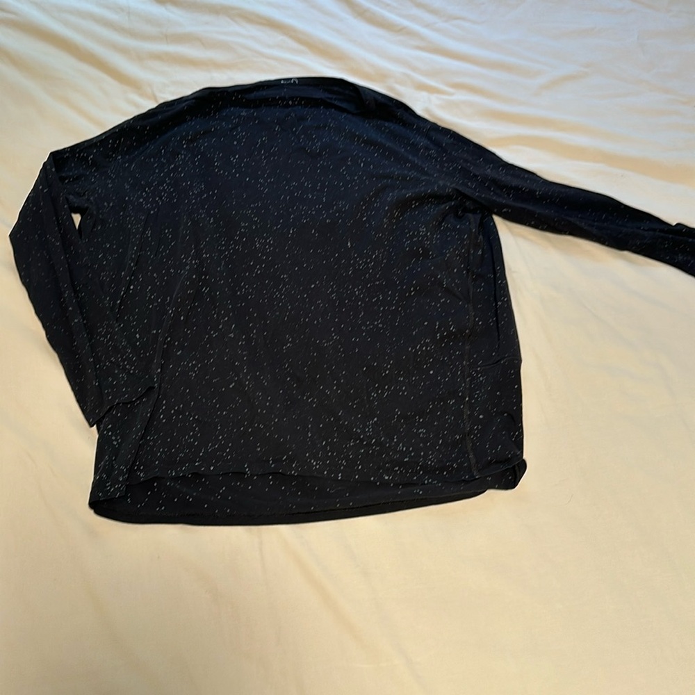 Lululemon Speckled Black Thin Long Sleeve